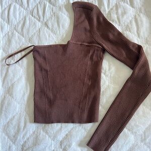 Abercrombie & Fitch Asymmetrical One Shoulder Sweater